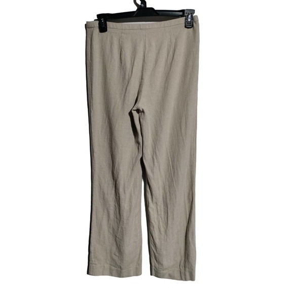 Calvin Klein linen blend wide leg pants beige color woman size 8 - Picture 5 of 5